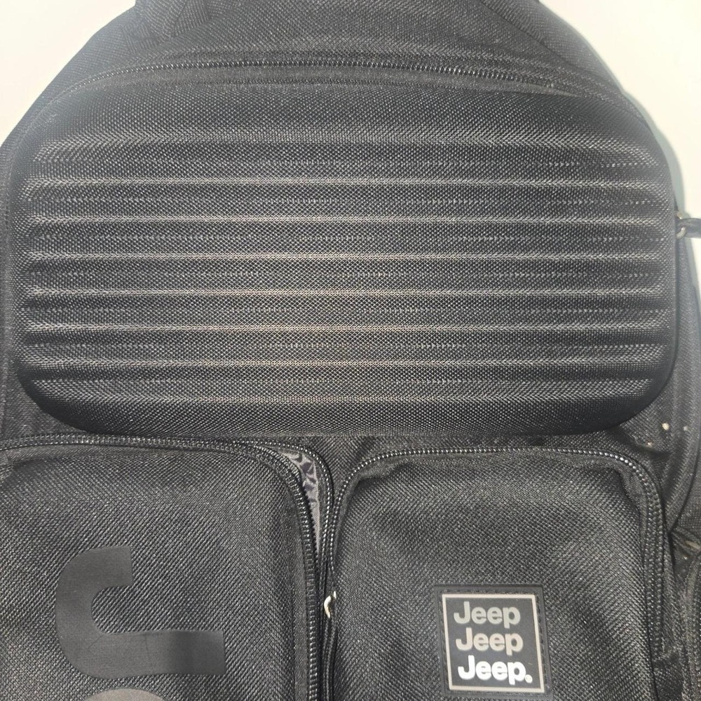 Jeep Black Multi-Pocket Tactical Backpack Hardshell Utility Travel Bag Mens - Picture 4 of 8